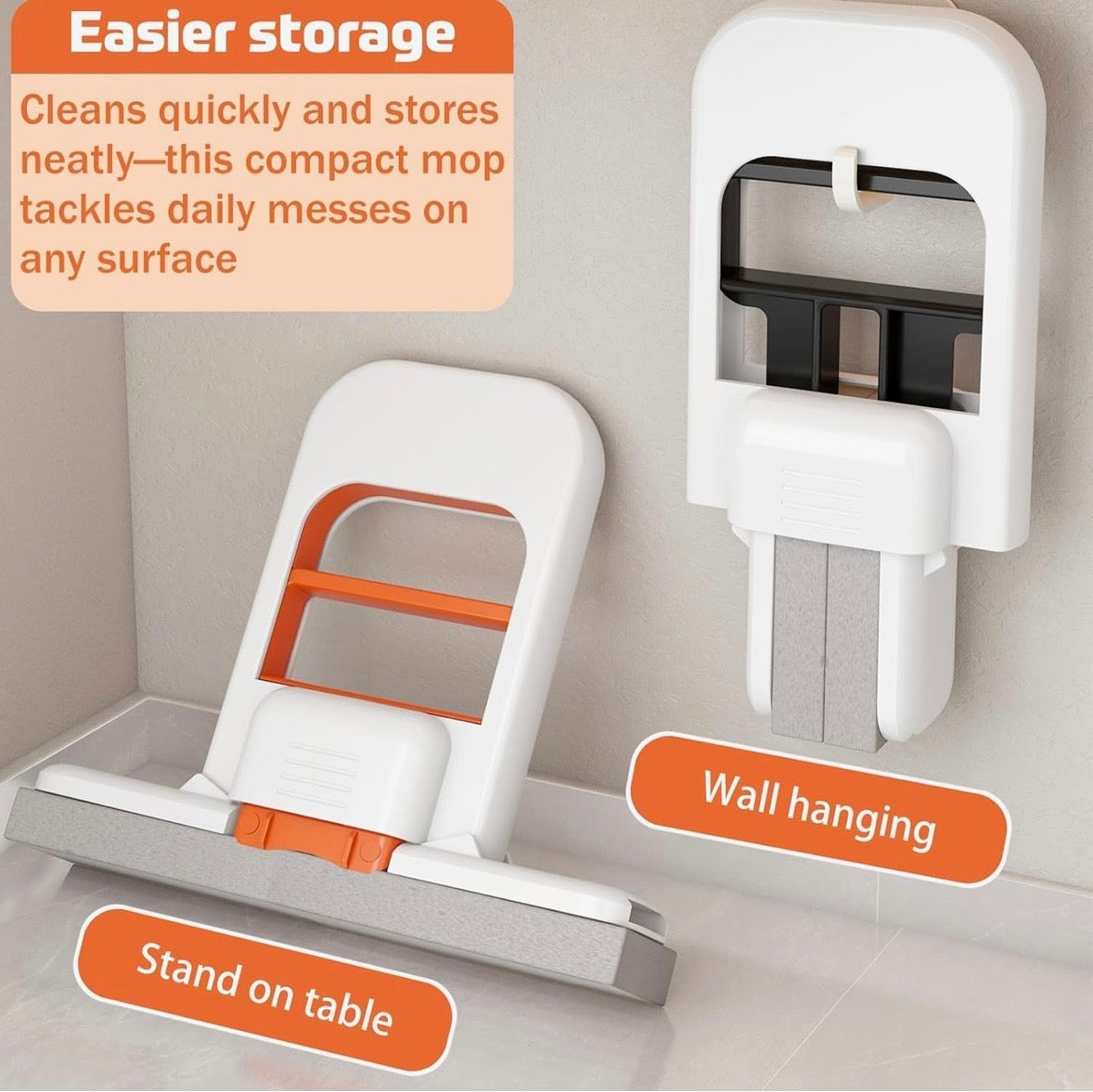 Mini Desktop Mop – Wet & Dry Cleaner for Kitchen & Small Spaces