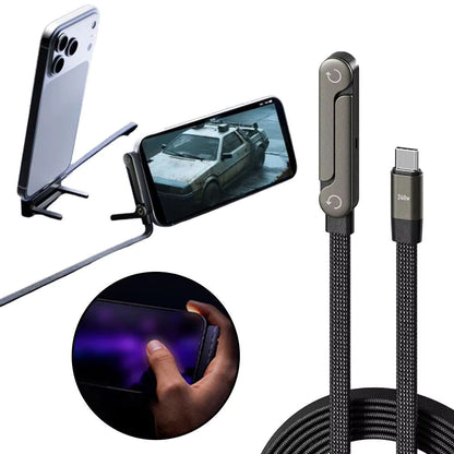 Khushit FlexDock™ – 2-in-1 Smart Charging Cable with Built-In Phone Stand