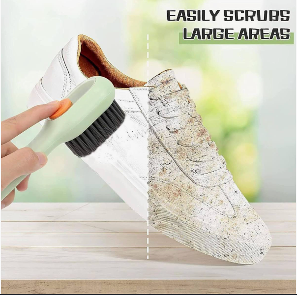 Khushit CleanoFlow™ – Smart Liquid-Dispensing Shoe Cleaning Brush