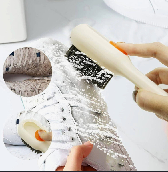 Khushit CleanoFlow™ – Smart Liquid-Dispensing Shoe Cleaning Brush