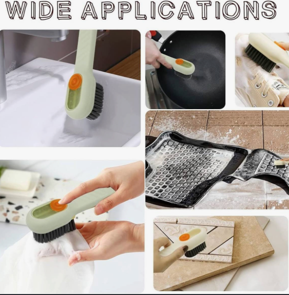 Khushit CleanoFlow™ – Smart Liquid-Dispensing Shoe Cleaning Brush