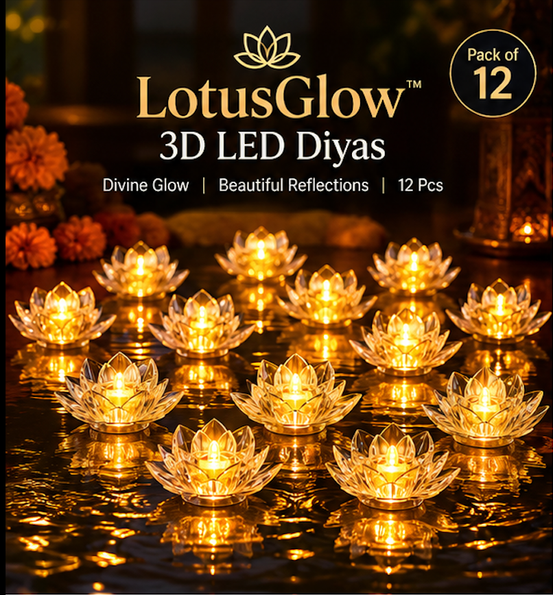 GlowLotus™ Reflection LED Diyas (9 Pcs)