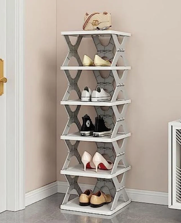 ShoeNest™ VertiStack 6 – Space-Smart Footwear Organizer