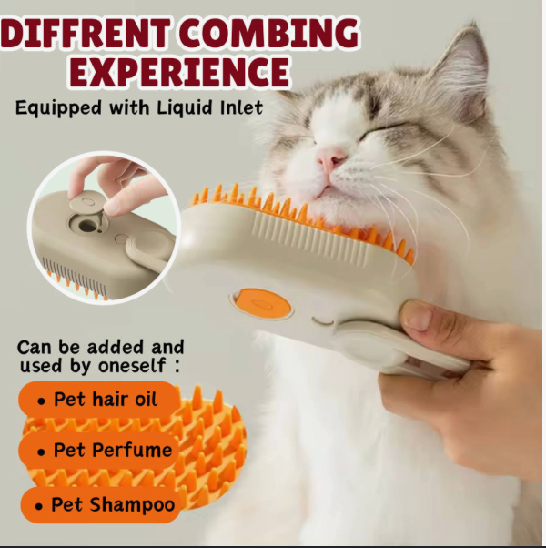 🐾 Khushit FurMist™ Steam Grooming Brush