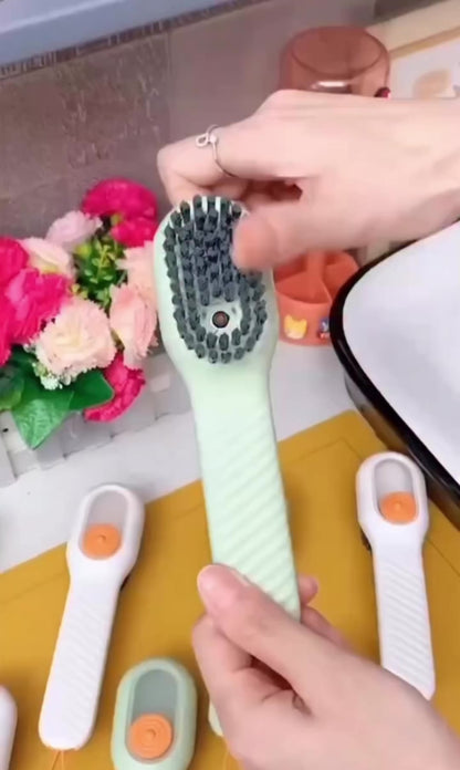 Khushit CleanoFlow™ – Smart Liquid-Dispensing Shoe Cleaning Brush