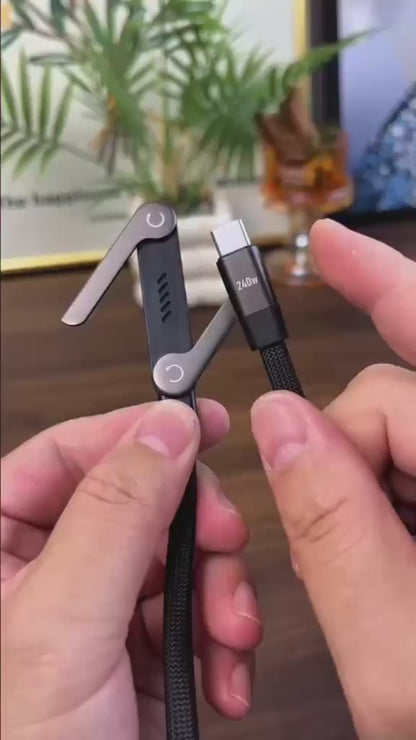 Khushit FlexDock™ – 2-in-1 Smart Charging Cable with Built-In Phone Stand