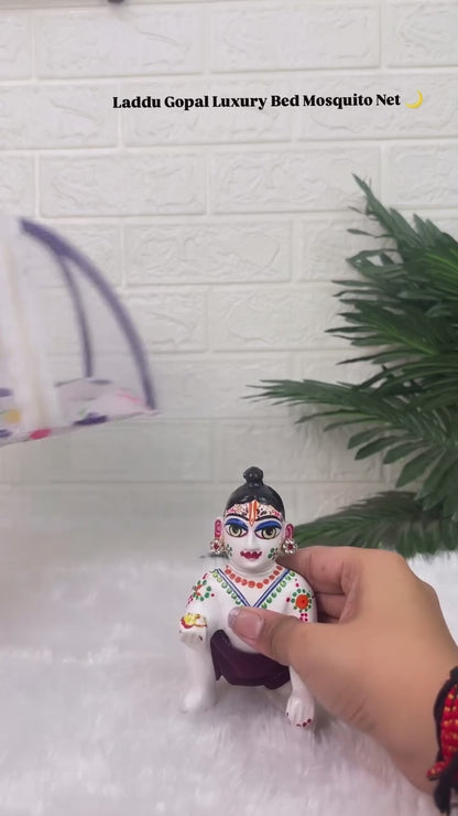 Khushit KanhaNest™ – Divine Comfort Bed for Ladoo Gopal